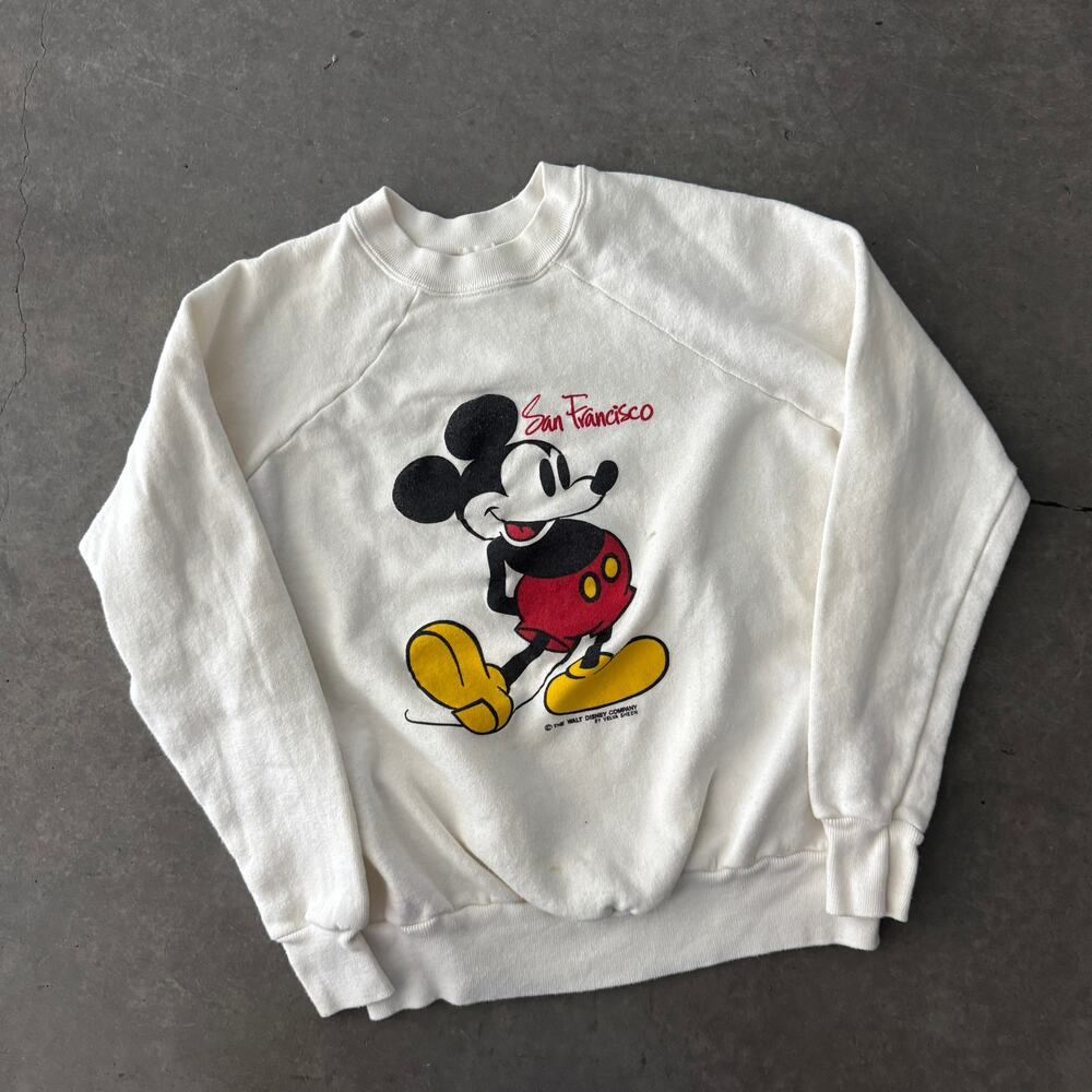 Vintage White Mickey Mouse San Francisco Sweatshirt